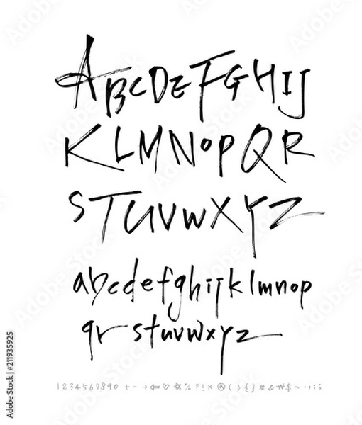 Obraz 벡터 문자 / 손으로 쓴 글씨체