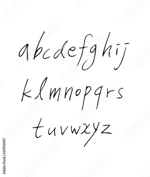 Fototapeta 벡터 문자 / 손으로 쓴 글씨체