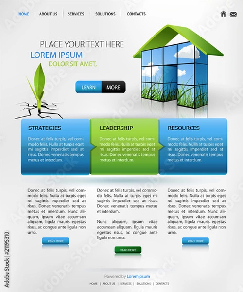 Obraz web design template for business website
