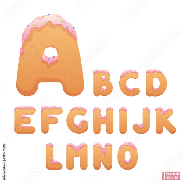Fototapeta English alphabet font design.
