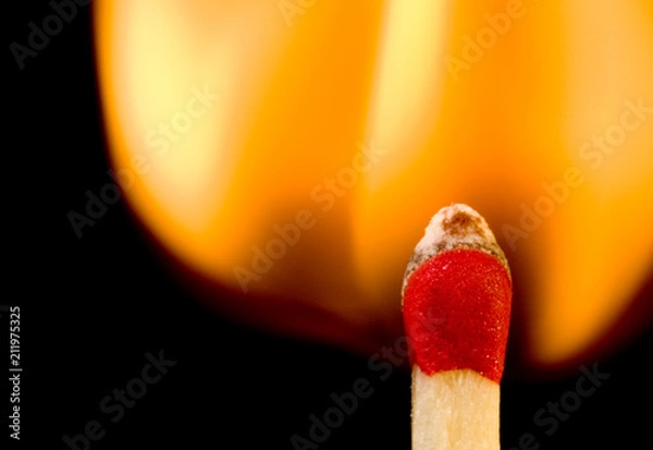 Obraz match head igniting