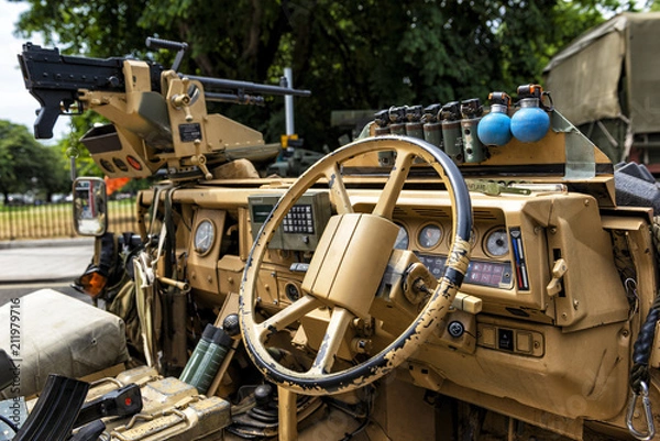 Obraz Action Ready Armored Military Vehicle Ready for Combat