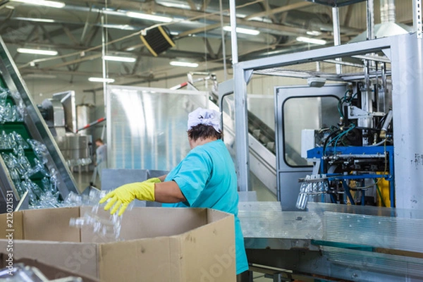 Obraz Working on bottle industry