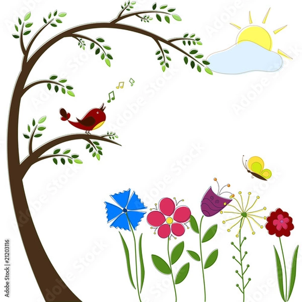 Obraz bird in a tree