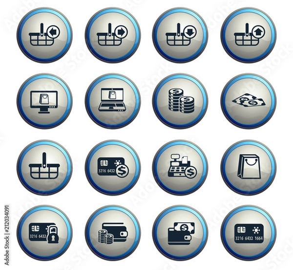 Fototapeta e-commerce icon set