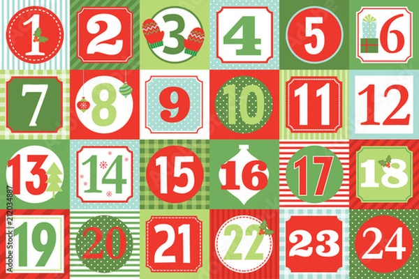 Obraz projekt kalendarza adwentowego