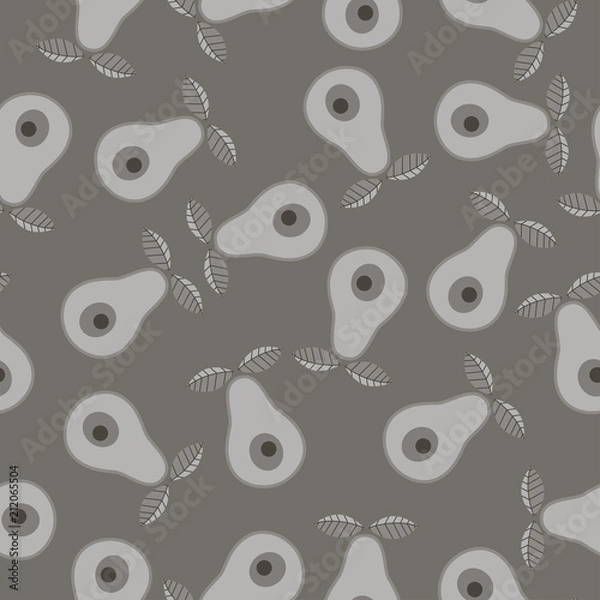 Fototapeta Seamless vector abstract natural 2-colors grey avocado horizontal pattern for textile, fabric, wrapping, craft