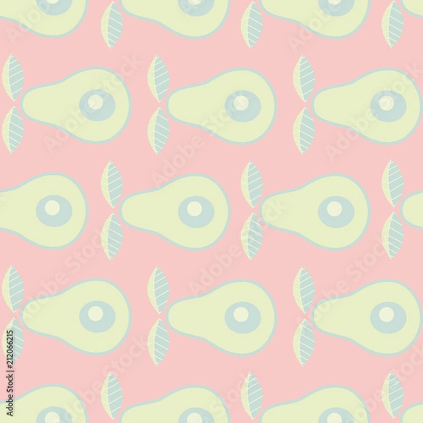 Fototapeta Seamless vector abstract natural avocado soft horizontal pattern for textile, fabric, wrapping, craft