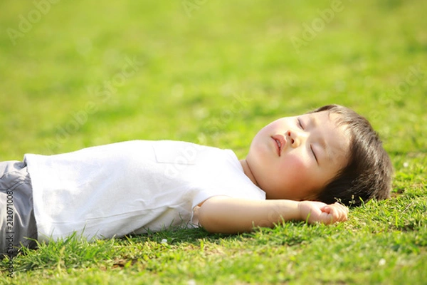 Fototapeta 眠る男の子