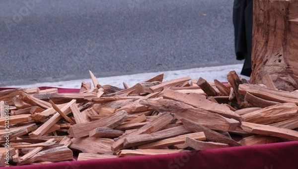 Obraz lascas de madeira