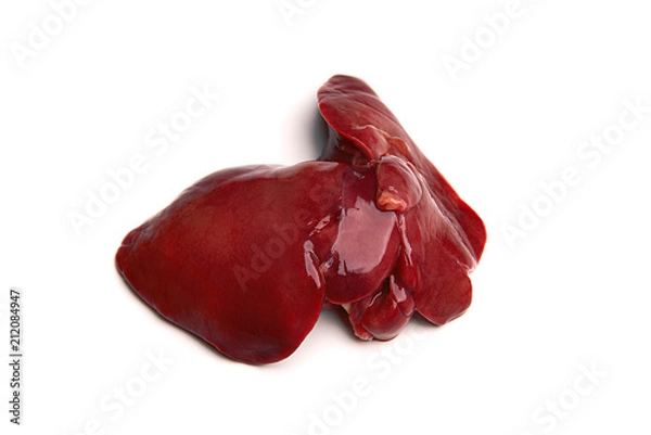 Obraz Chicken offal isolated on white background closeup