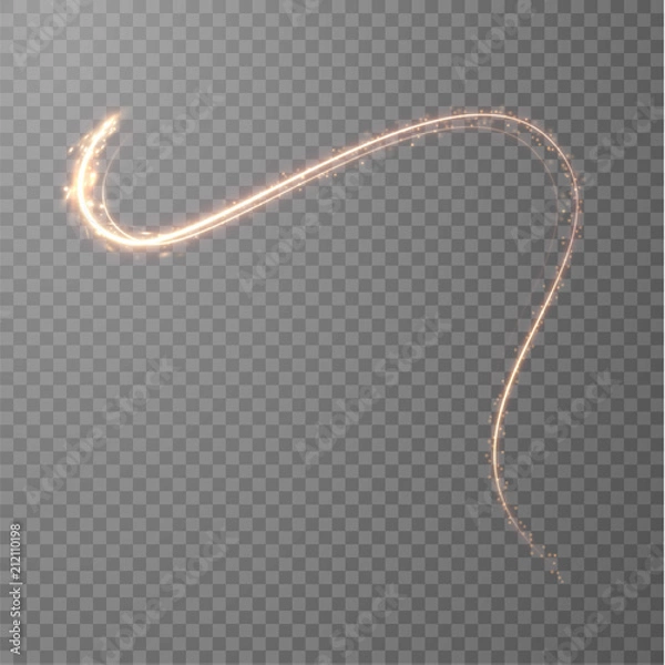 Fototapeta Golden shiny lines vector background. EPS10