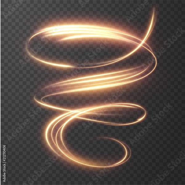 Fototapeta Golden shiny lines vector background. EPS10