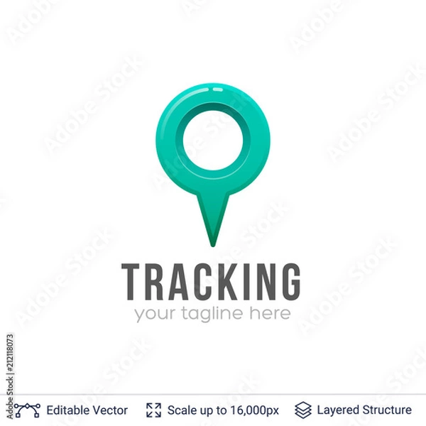 Fototapeta Map location pointer.