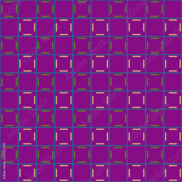 Obraz Lines in grid geometric seamless pattern 2.03
