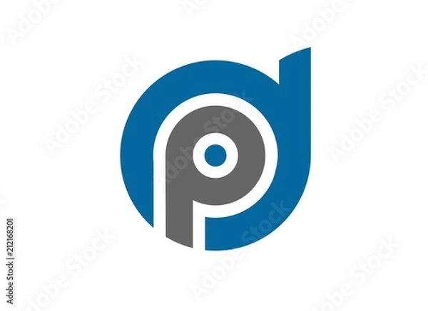 Obraz dp pd logo icon template