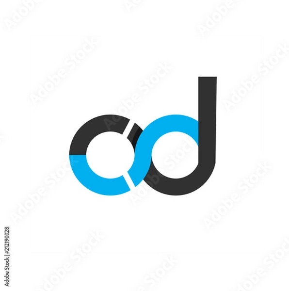 Fototapeta od, cd initials company logo