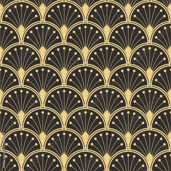 Fototapeta Abstract art deco seamless pattern 08