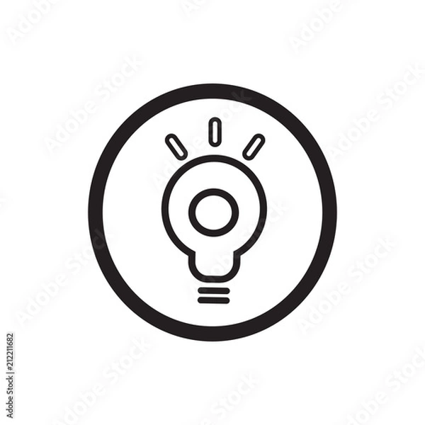 Fototapeta Idea icon concept vector.light bulb symbol.