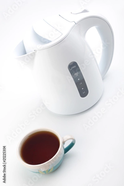Fototapeta cup with kettle