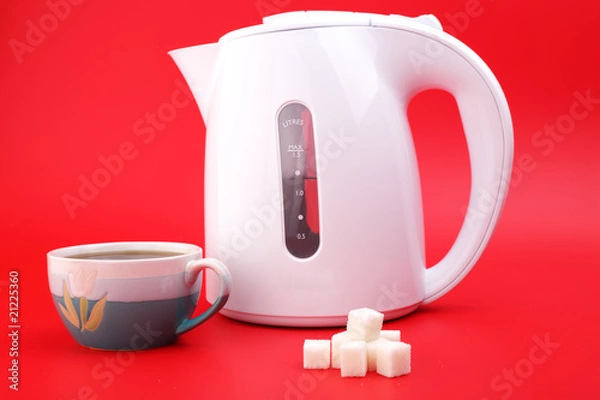 Fototapeta cup with kettle
