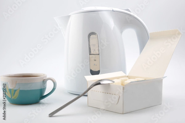 Fototapeta kettle with cup