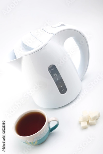 Fototapeta kettle with cup