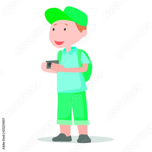 Fototapeta  векторная иллюстрация турист