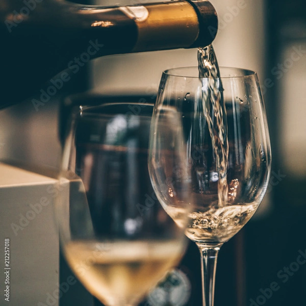 Obraz White Wine Tasting
