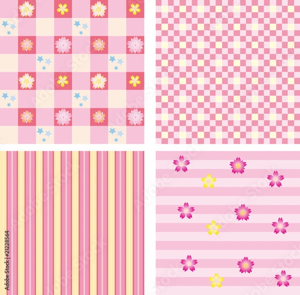 Fototapeta 粉红花布