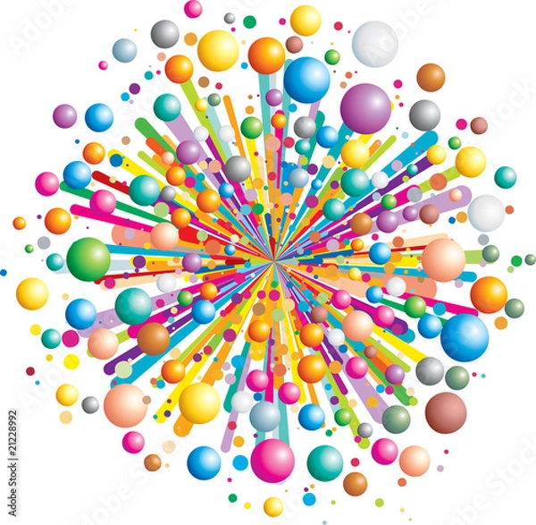 Obraz Kolorowe wektor wybuchają