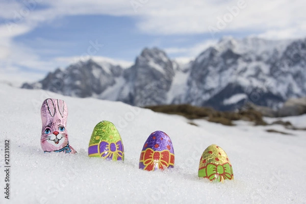 Obraz ostern in den alpen