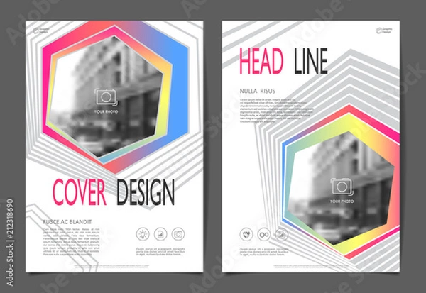 Fototapeta Set of infographic elements for presentation templates. Corporate Business Card. Modern brochure, layout. Flyer design.