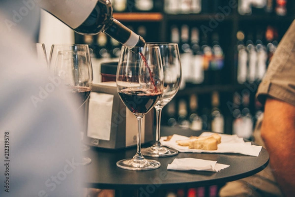 Fototapeta Red Wine Tasting