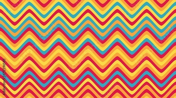 Fototapeta Seamless wavy stripes pattern
