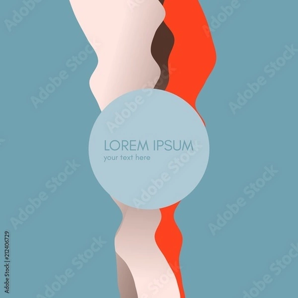 Fototapeta Abstract background with dynamic gradients. Futuristic technology style. 3D Vector Illustration.