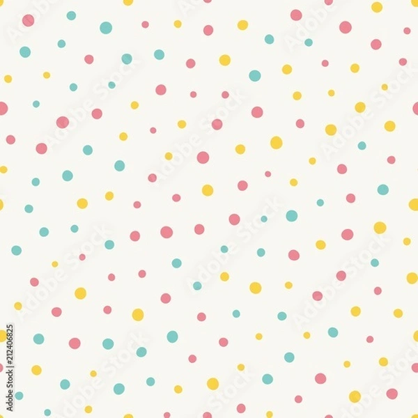 Fototapeta Seamless dot pattern with light background. Vector repeating texture.