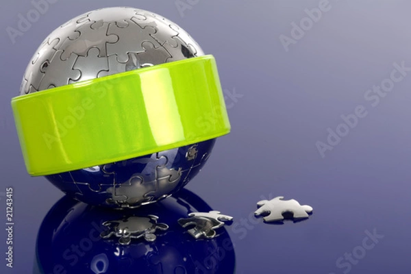 Obraz Globe puzzle with reflector