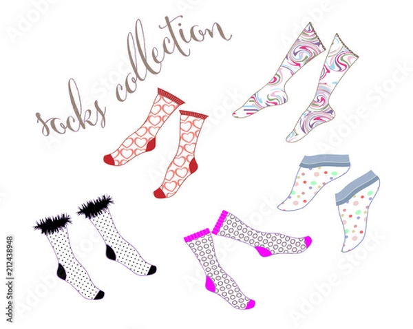Obraz vector design,colorful socks collection