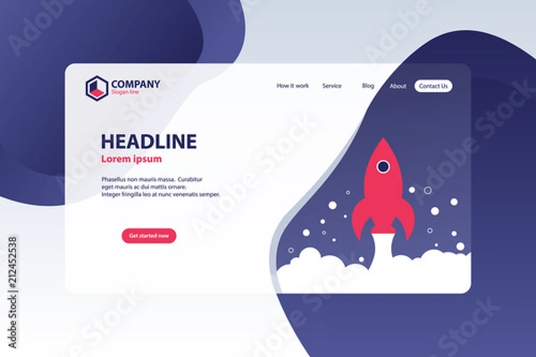 Fototapeta Boost Business Website Landing Page Vector Template Design Concept