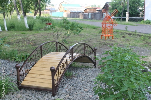 Fototapeta Мостик и мельница