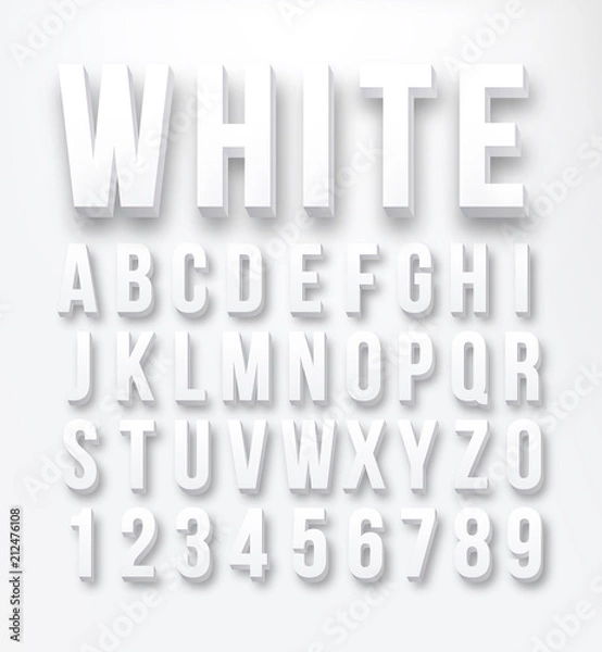 Obraz Flat font alphabet vector