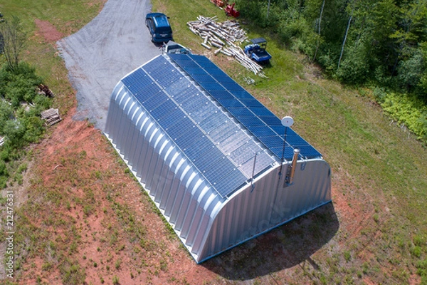 Obraz solar panels on roof