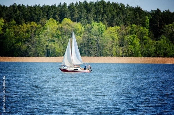 Fototapeta łódka na jeziorze
