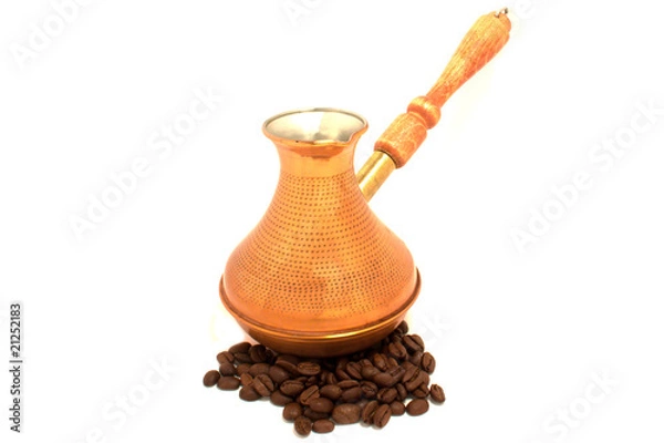 Obraz Copper cezve and coffee