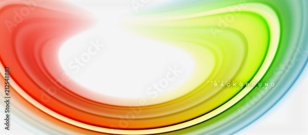 Fototapeta Rainbow fluid colors abstract background twisted liquid design, colorful marble or plastic wavy texture backdrop, multicolored template for business or technology presentation or web brochure cover