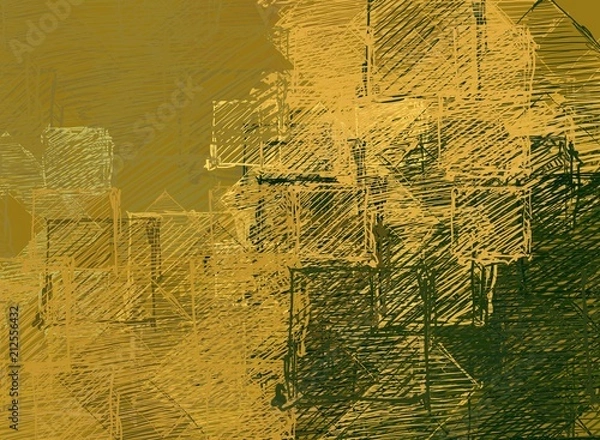 Fototapeta Contemporary art. Hand made art. Colorful texture. Modern artwork. Brushstrokes. Artistic background image. Abstract painting on canvas. Charcoal.