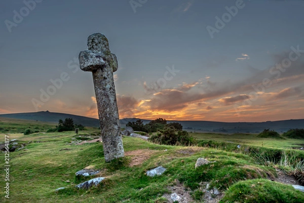 Obraz Windy Post, Dartmoor, Devon, England