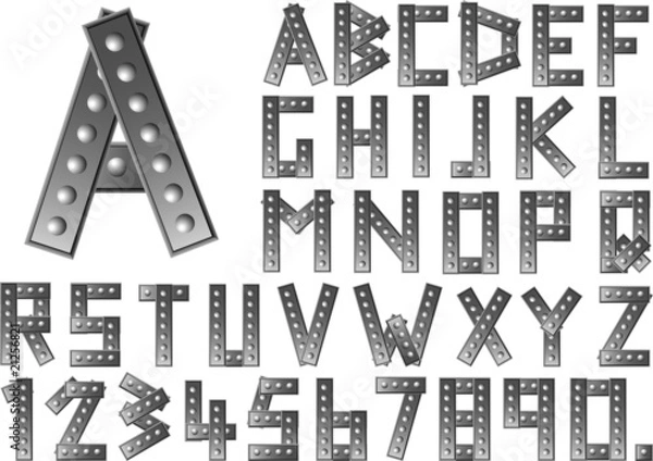 Obraz Rivet Font