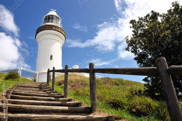 Fototapeta The Cape Byron lighthouse with steps (Australia)
